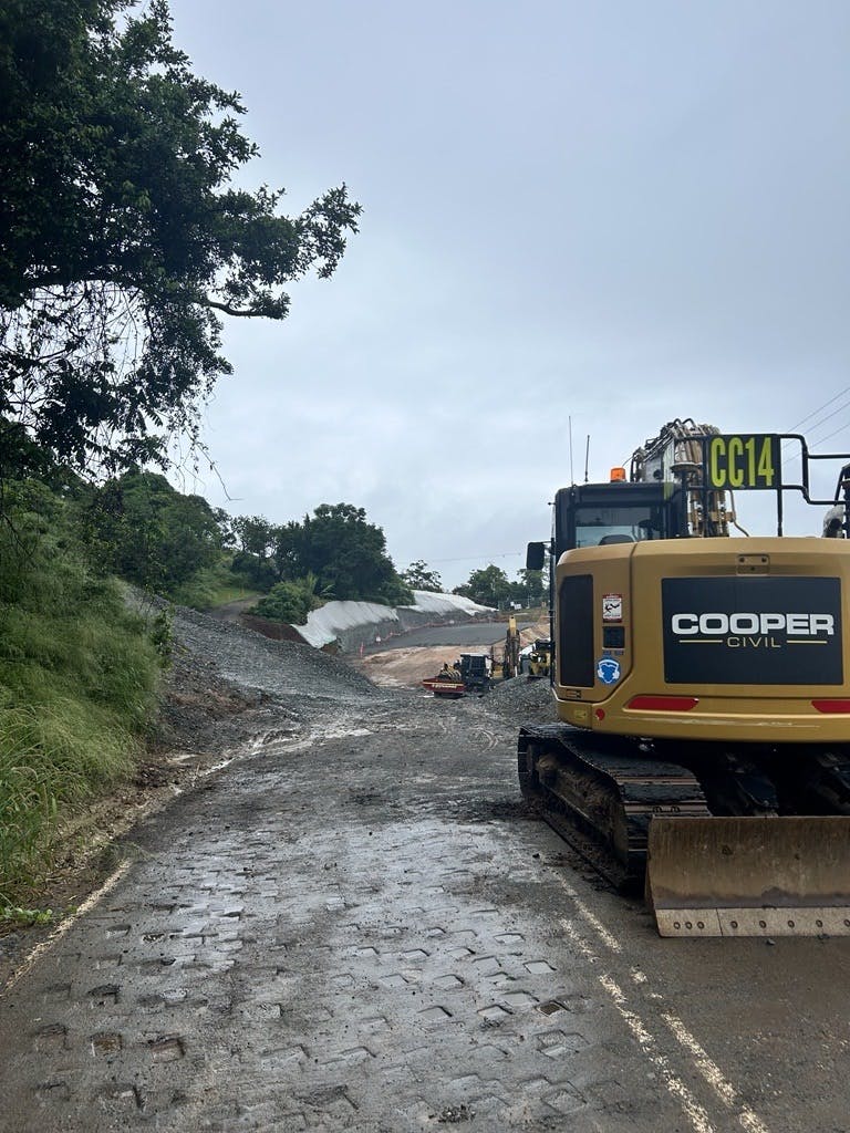 Black Mountain Road - rain during January 2024