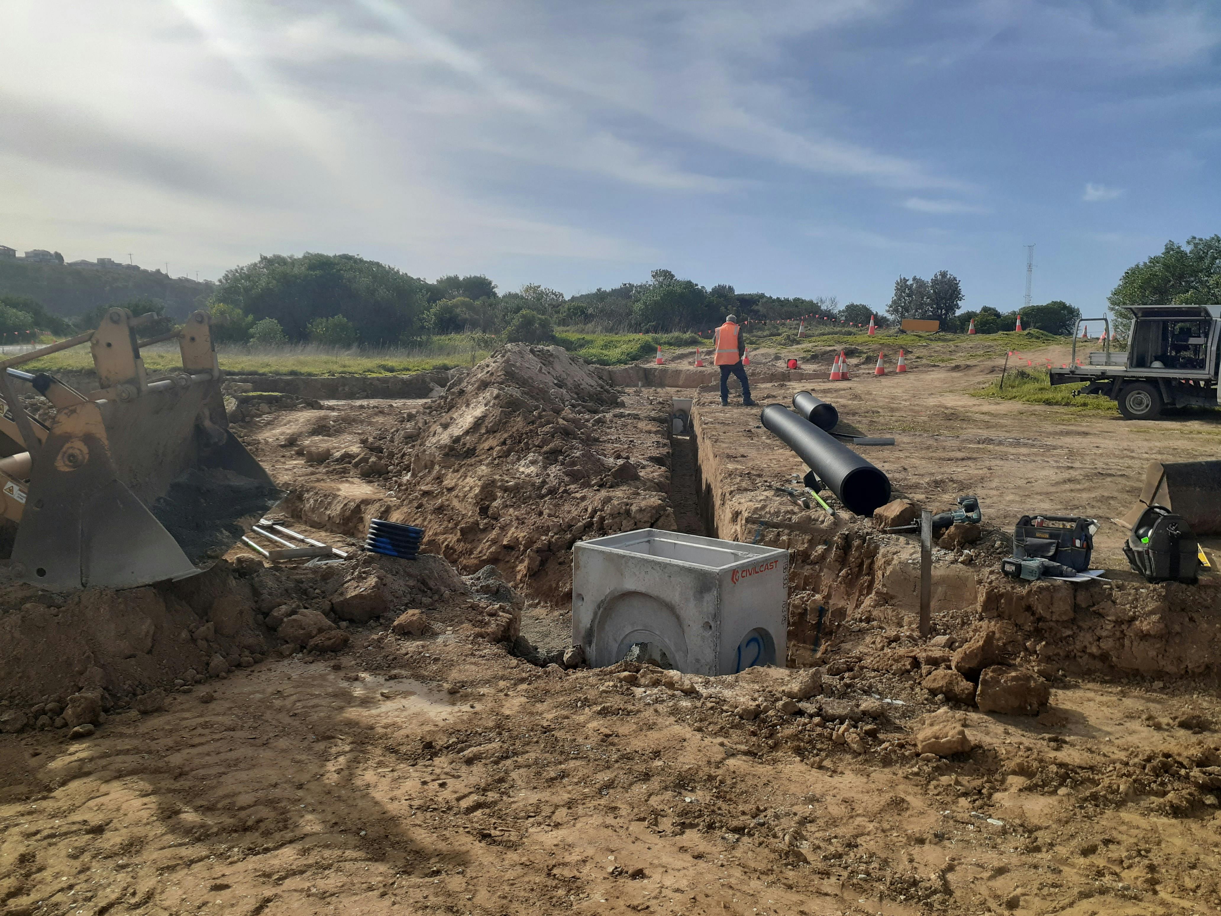 Drainage being installed - 22 May 2023