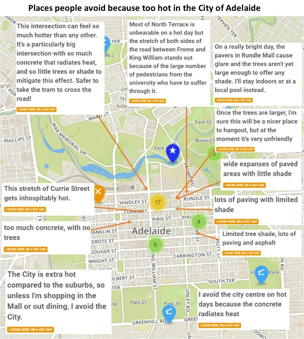 Places People Avoid In Extreme Heat In The City Of Adelaide
