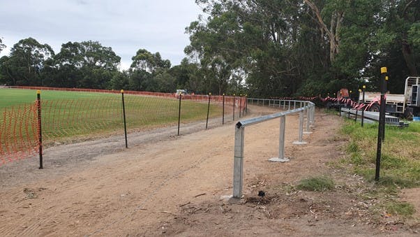 Showground boundary fencing works underway