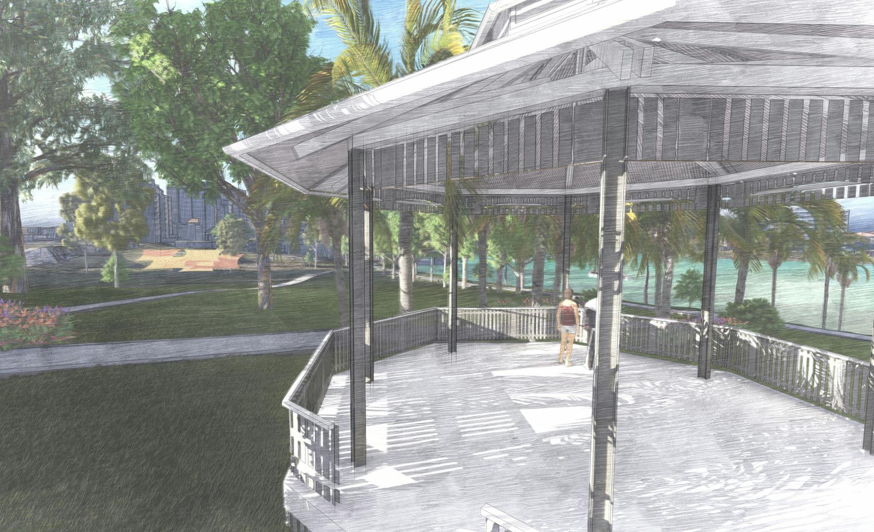 Artist's impression of the proposed bandstand