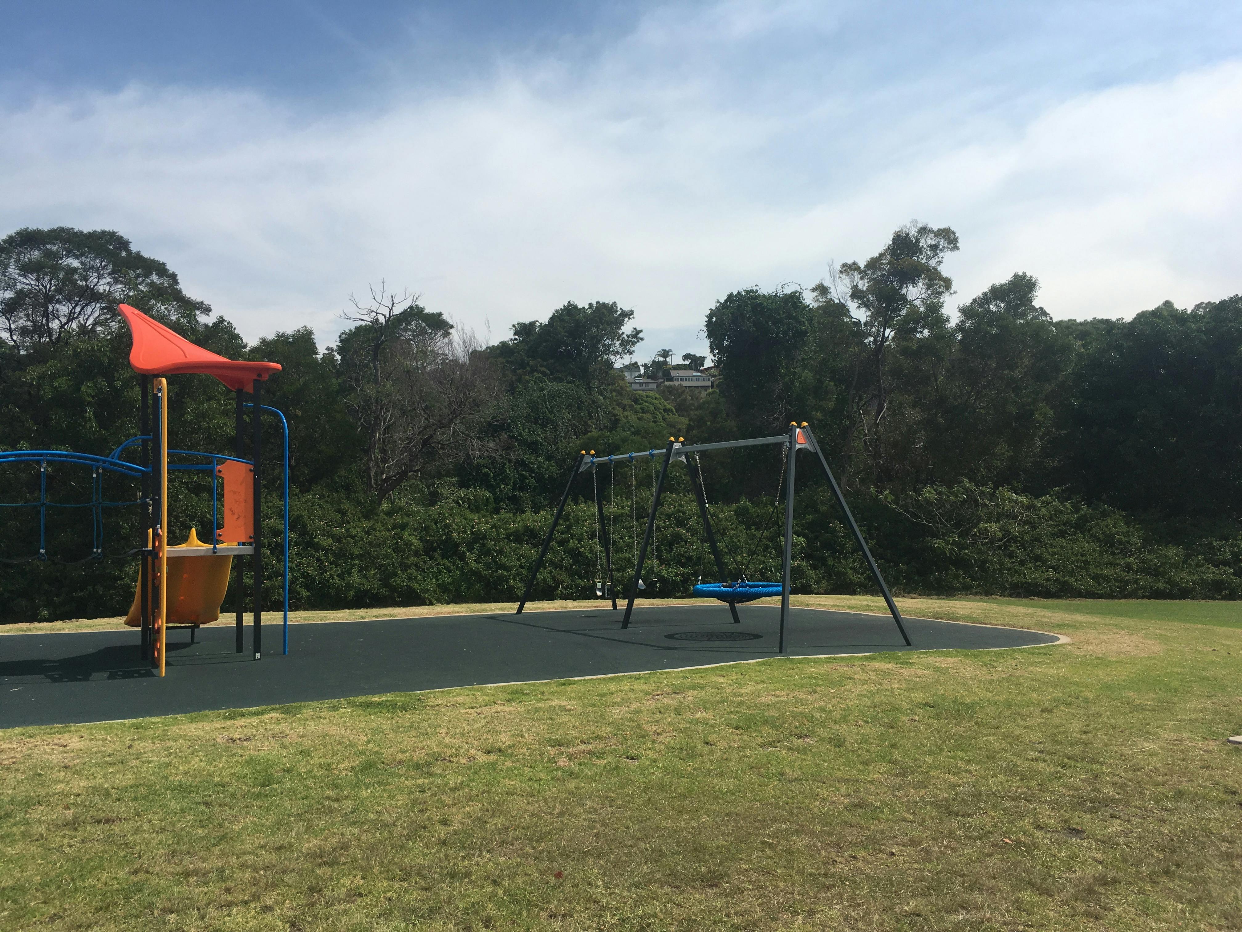 Existing play equipment in reserve