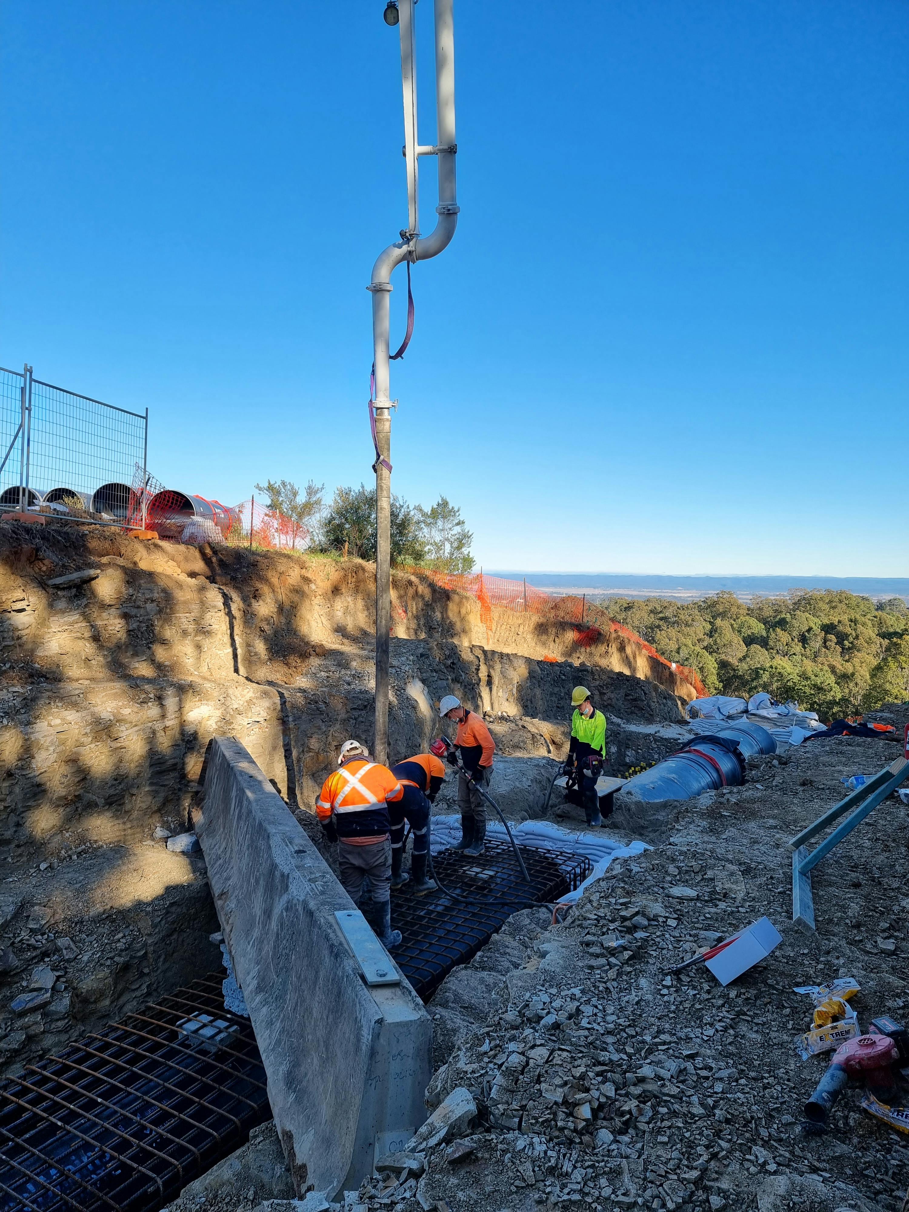 Western Sydney Parklands pipeline concrete encasement - September 2021