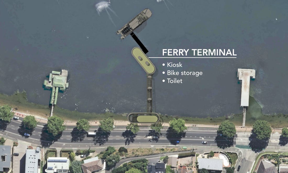 Ferry Terminal Artists Impression, Lord Beach