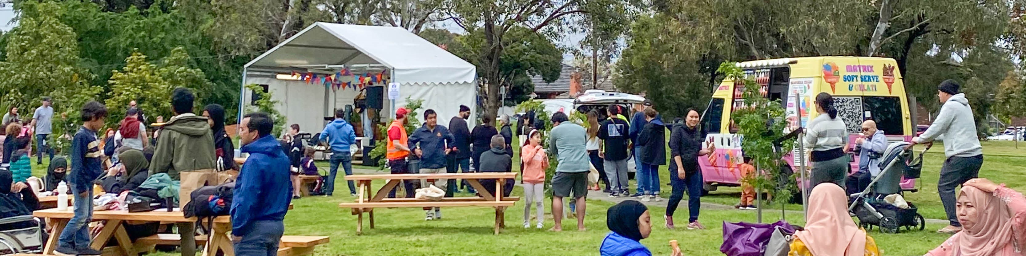 People enjoying Spring Fair
