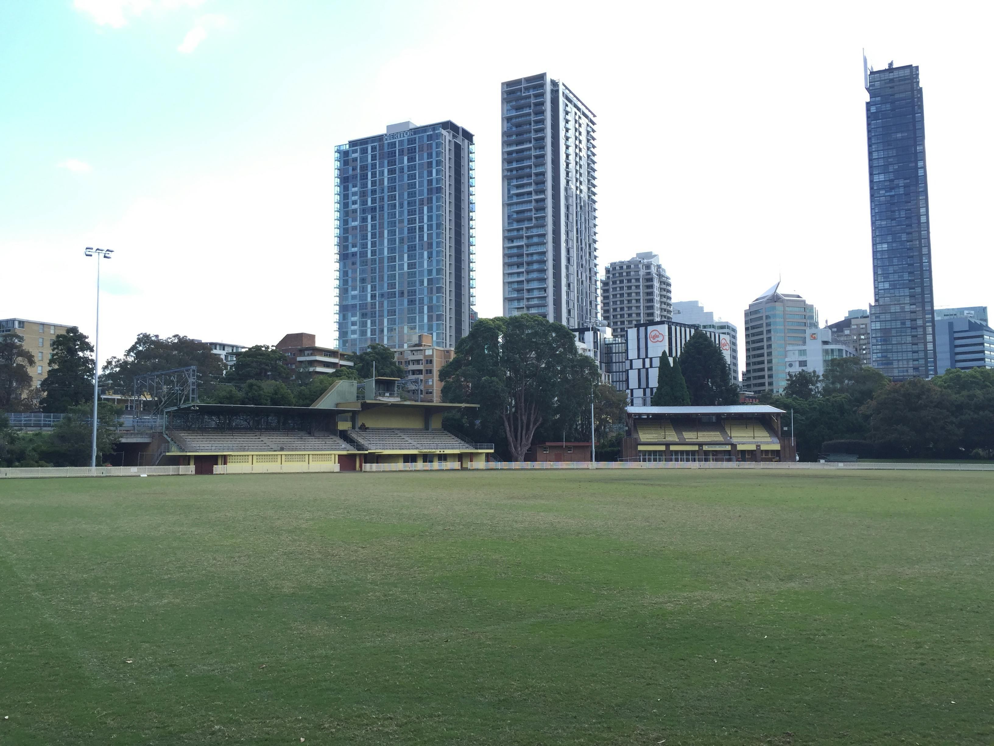 View of grandstands