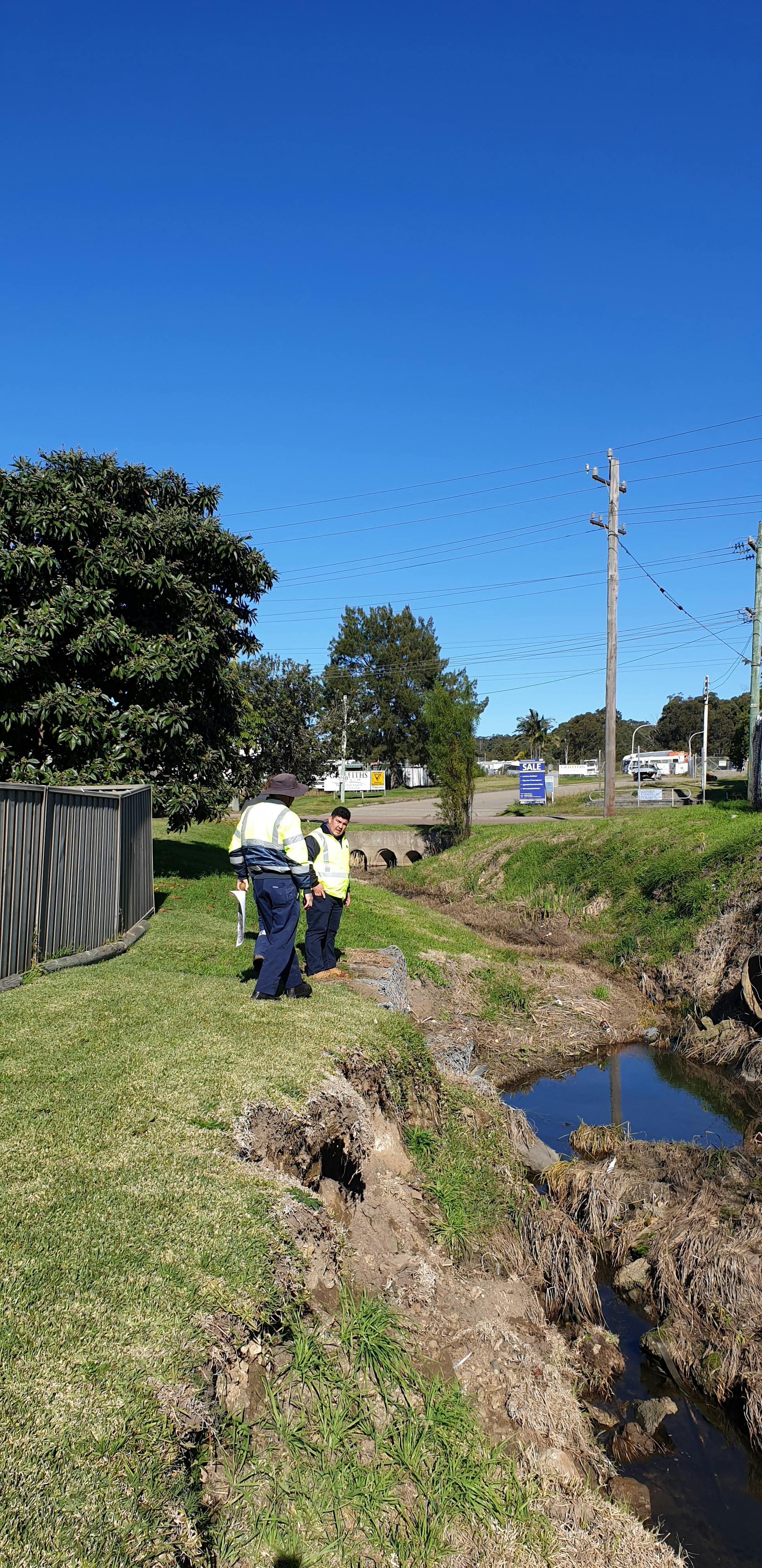 Erosion on the bank