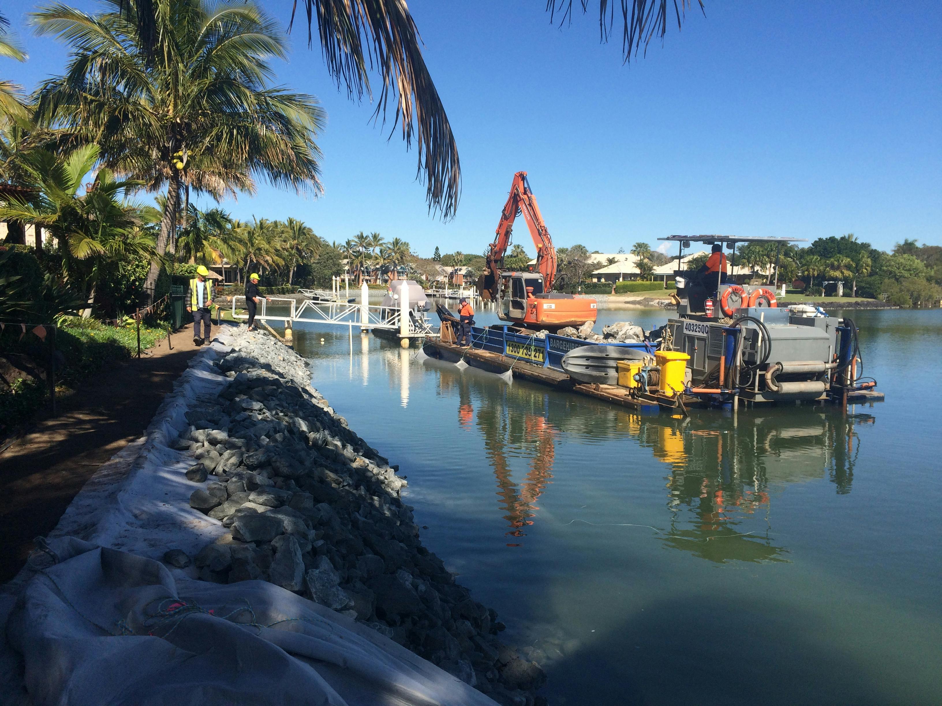 Previous construction works in progress