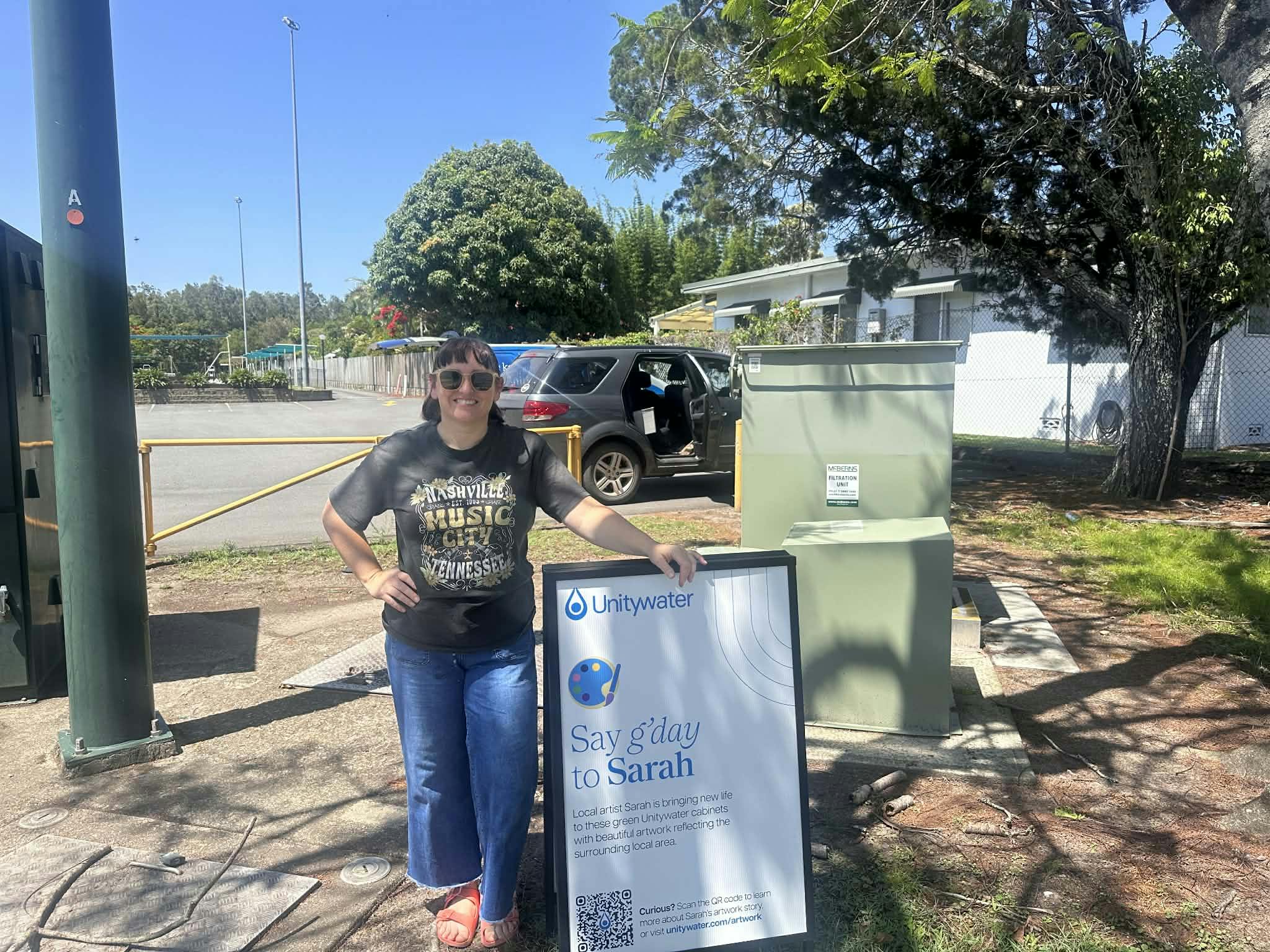 Sarah Bartel about to start on site