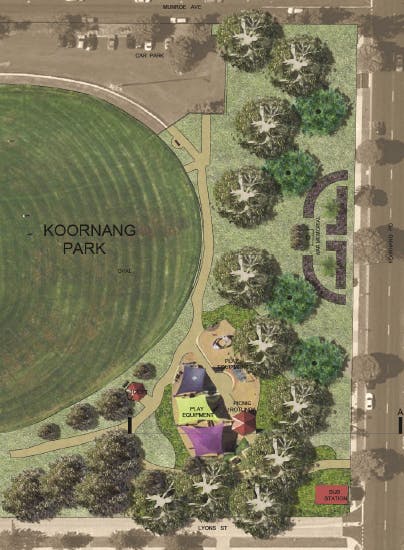 Koornang Park landscape concept plan