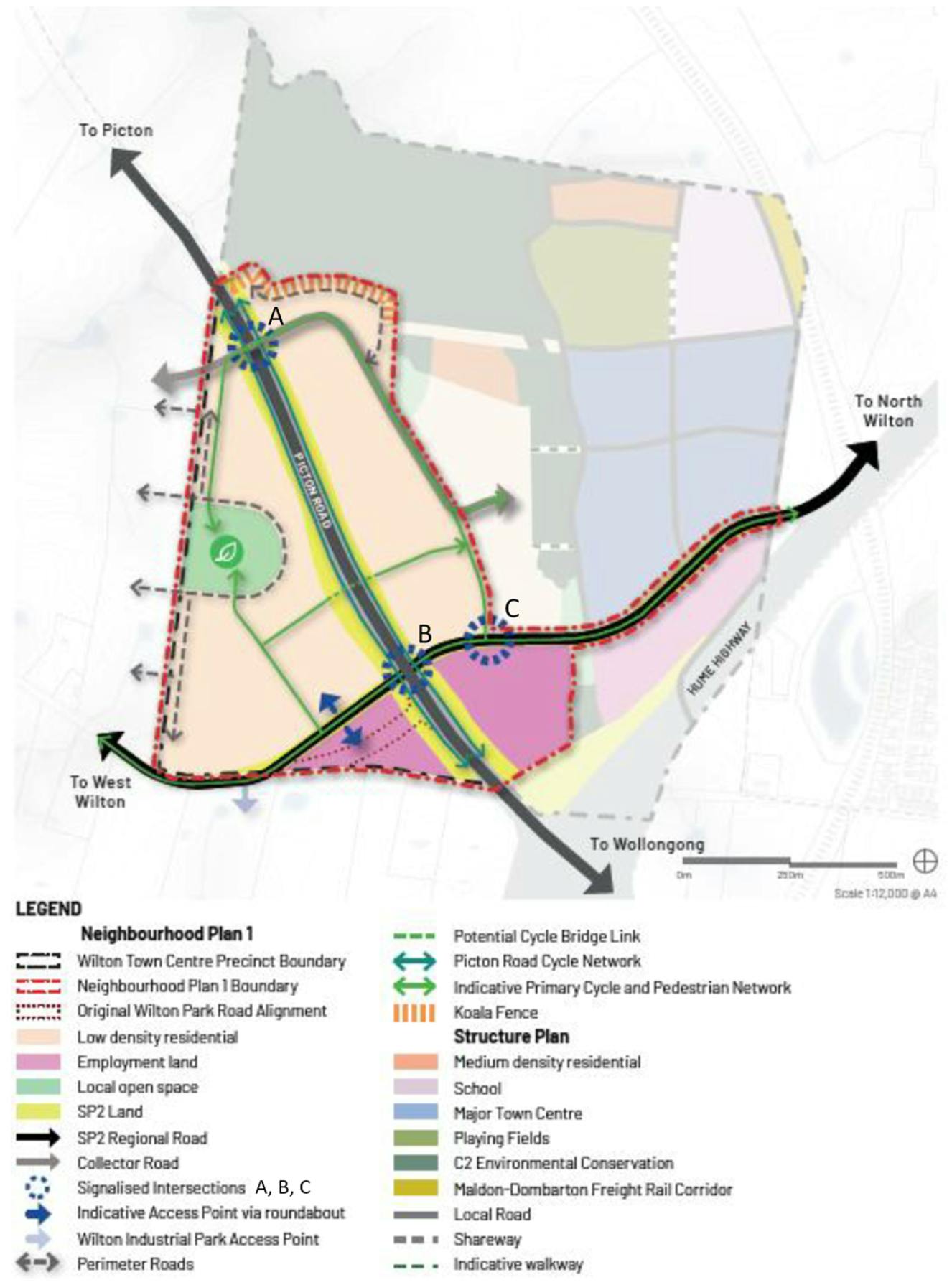 WTC Neighbourhood Plan No1 overlayed on the Wilton Town Centre Structure Plan.png