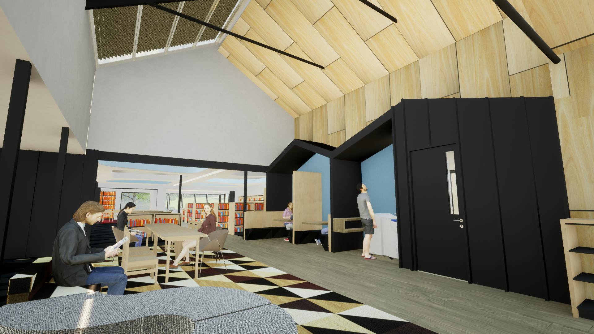 Internal View - Includes photocopier and reading nooks