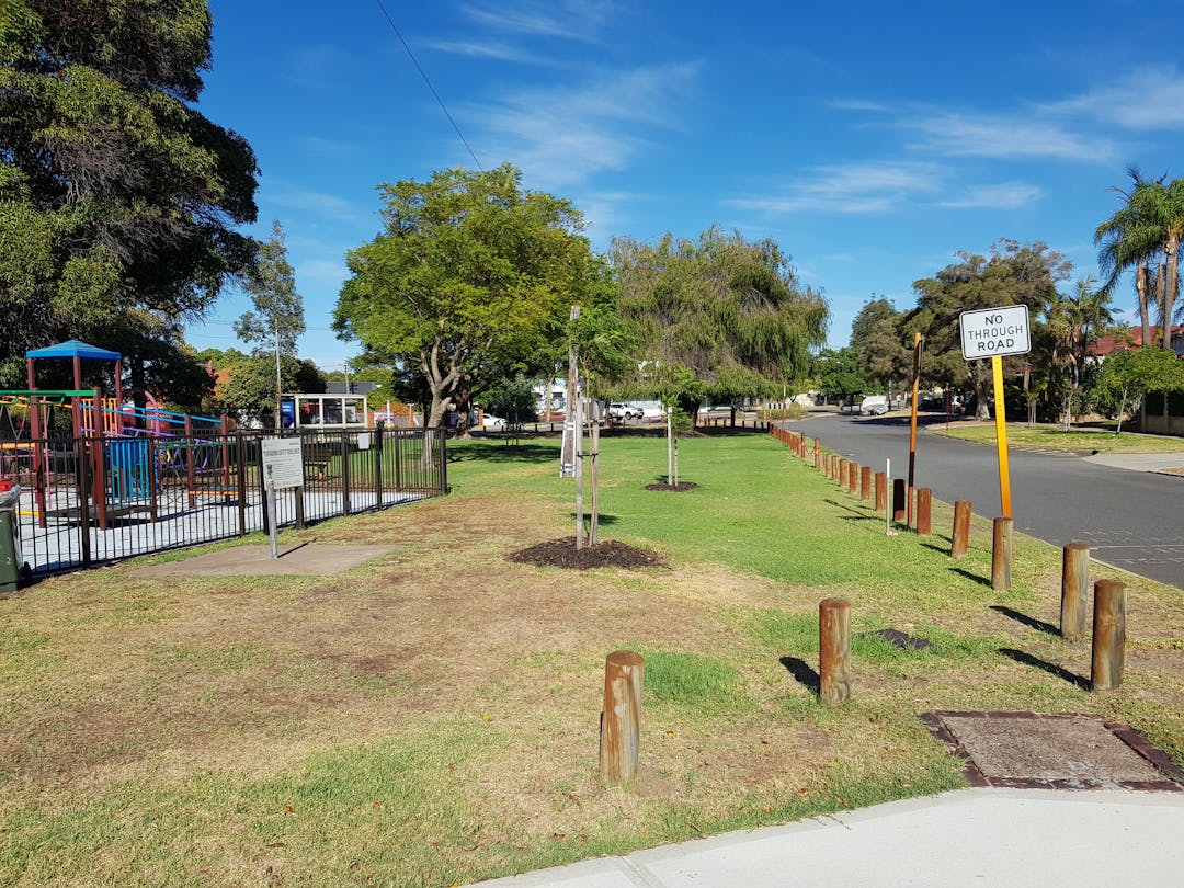 Blackford Street Reserve including children's play area.