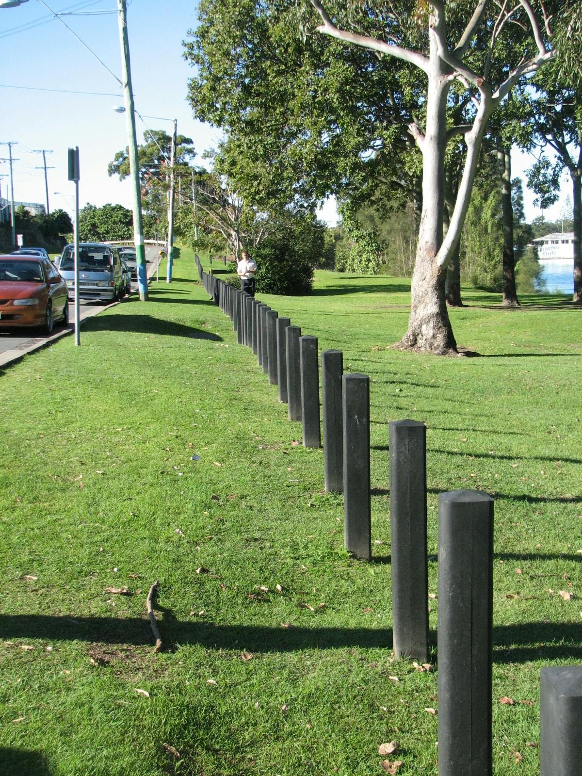 Recycled plastic bollards used in parks and open spaces
