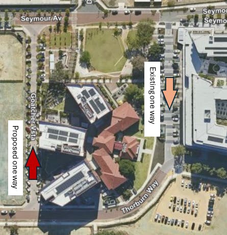 Goatcher Avenue One-Way Map.png