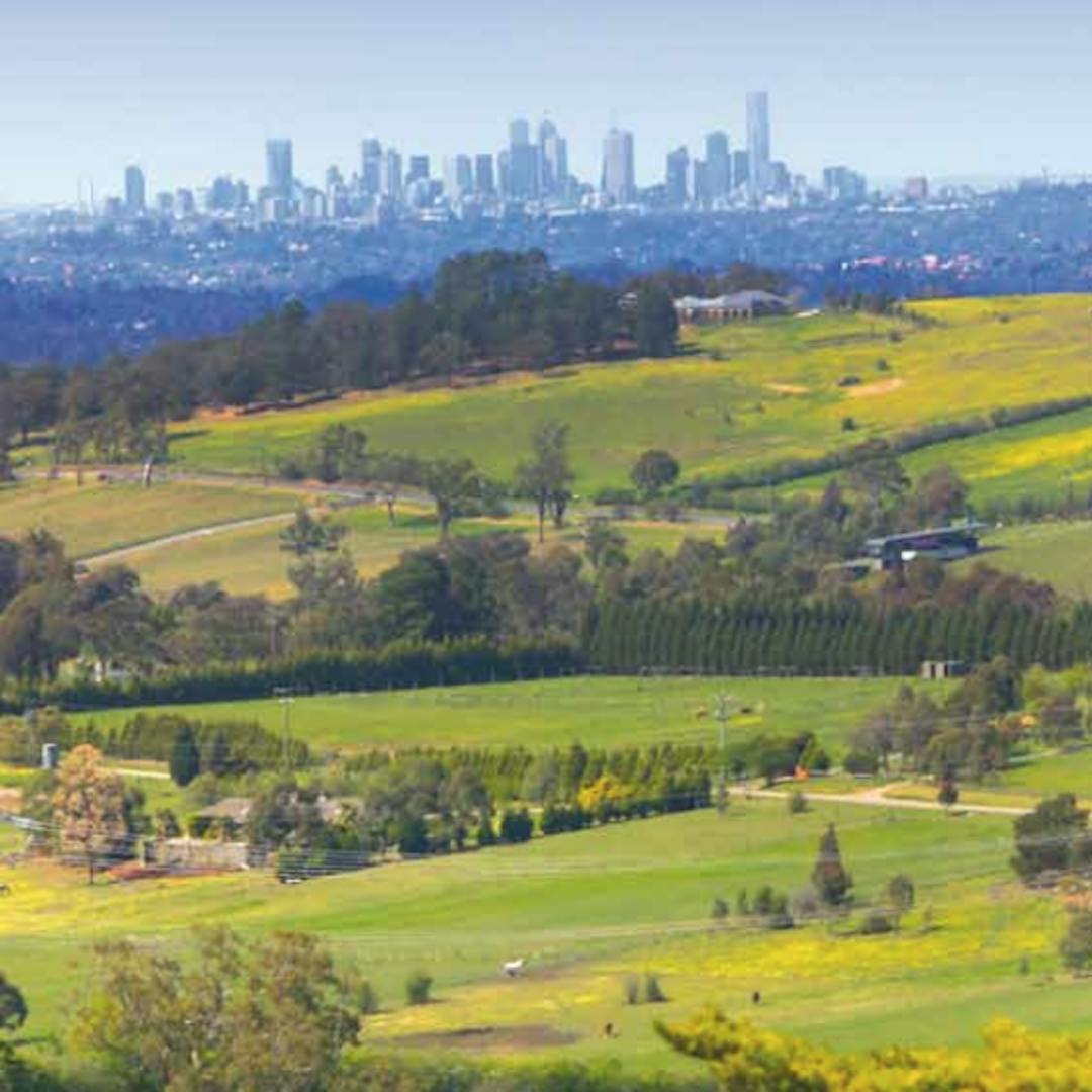 Image of city and hills