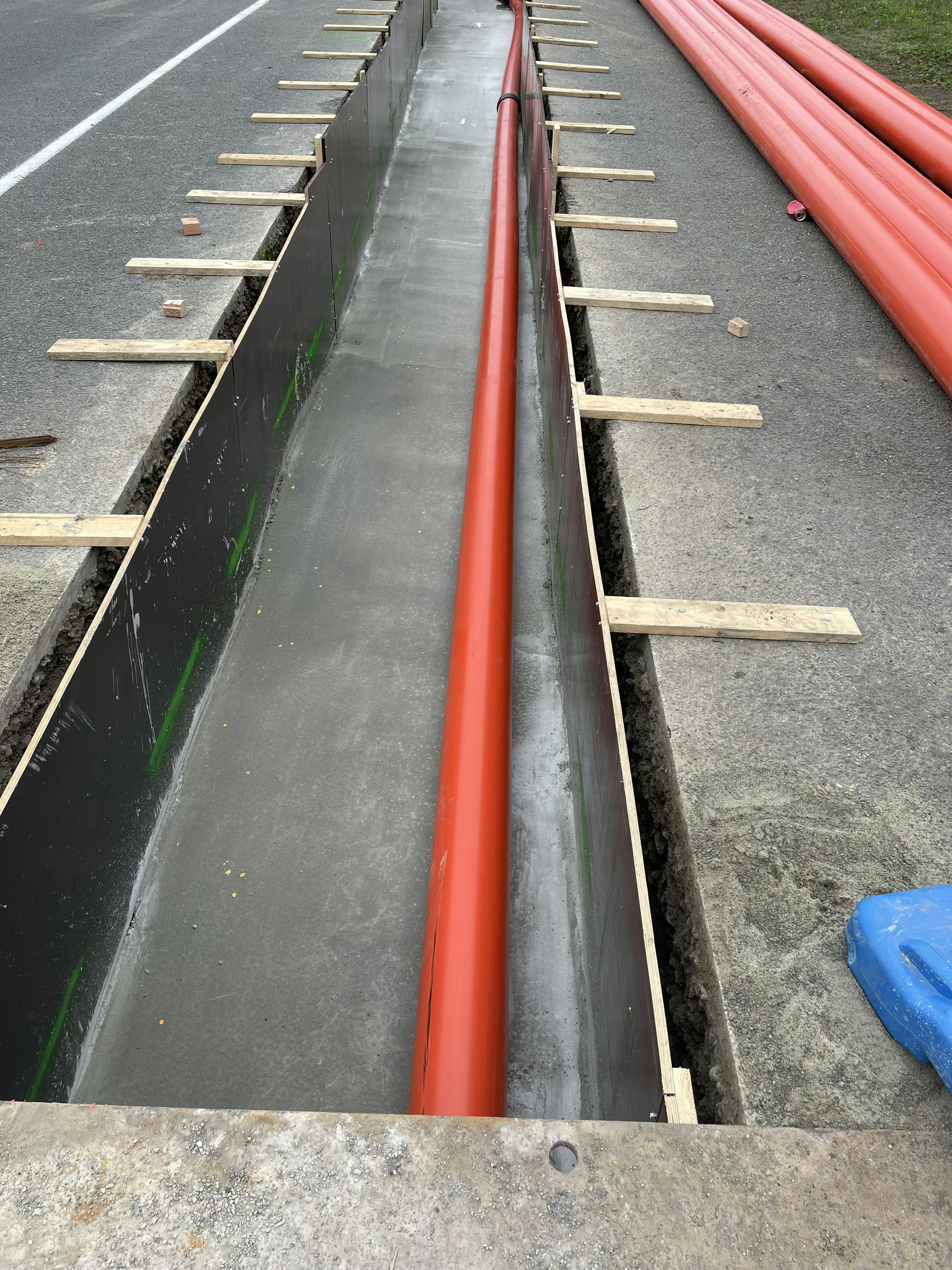 An installed cable duct