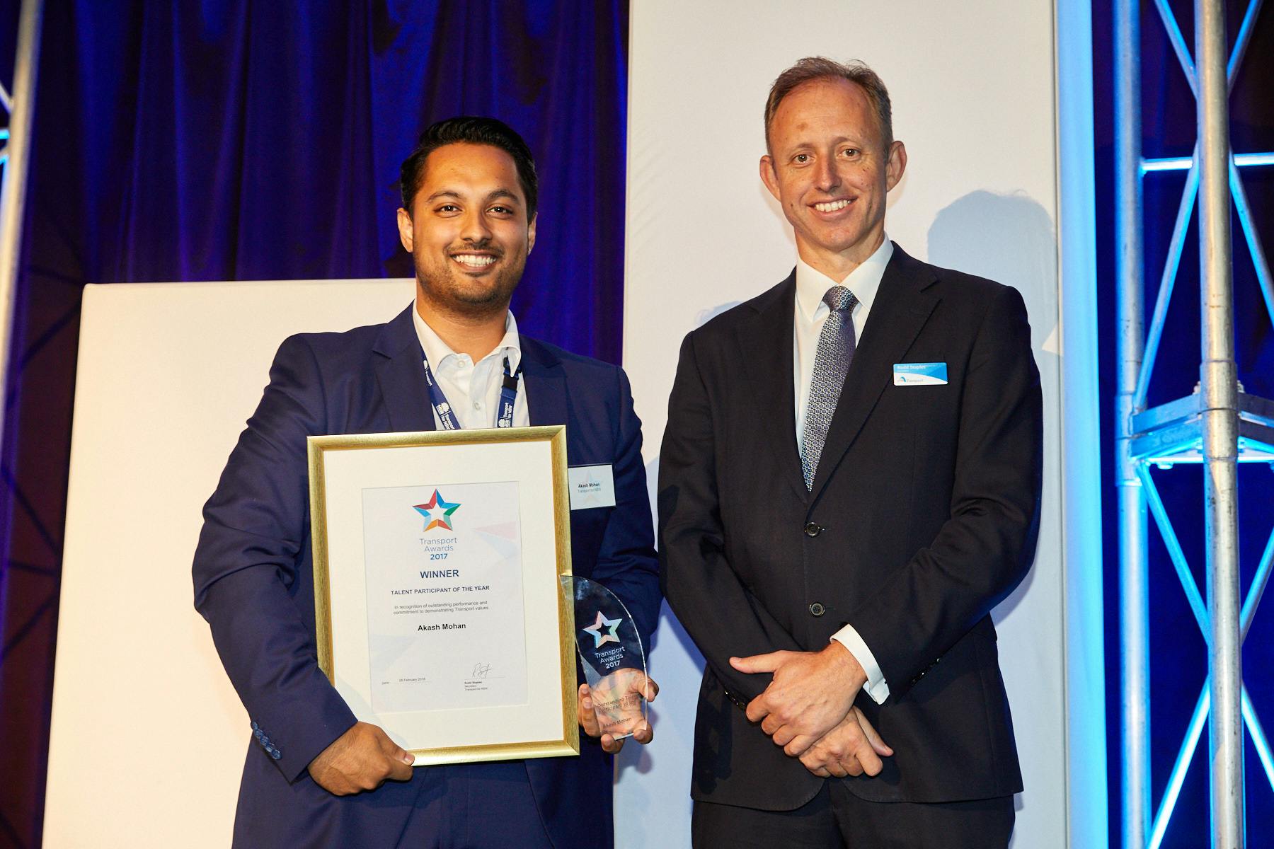 Winner, Talent Participant of the Year Award - Akash Mohan, Transport for NSW.