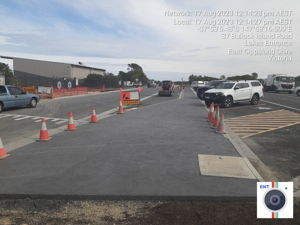 Bullock Island roadworks being completed - 17 August 2023