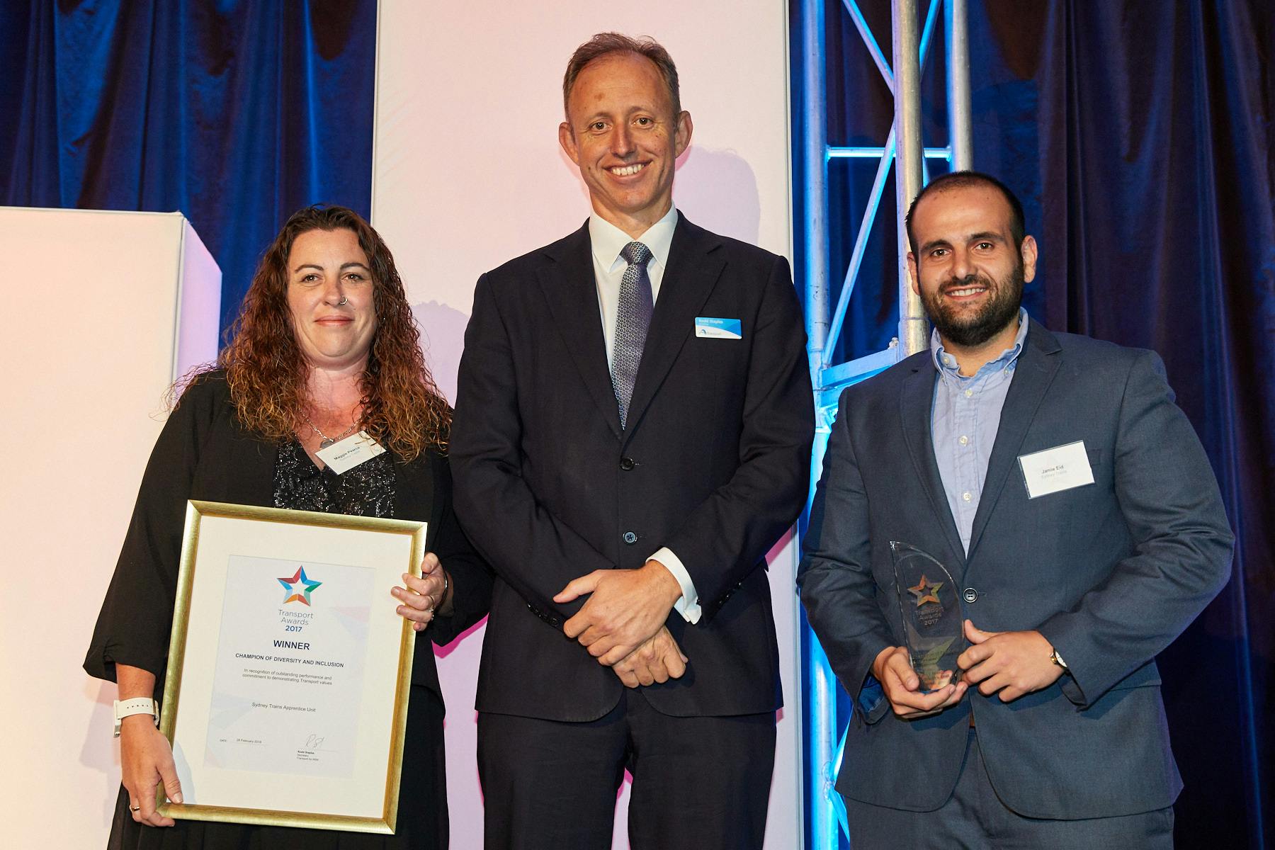Winner, Champion of Diversity and Inclusion Award - Apprentice Unit, Sydney Trains.