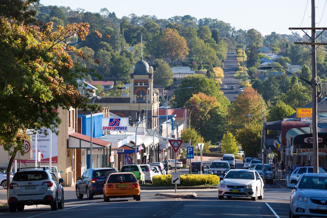 View looking down Dangar Street