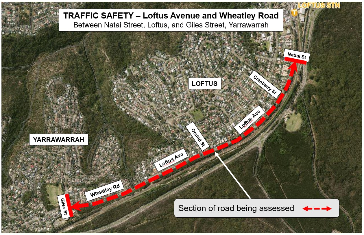 Loftus Avenue Traffic Calming Section Map.PNG