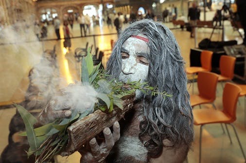Smoking ceremony at Central Station