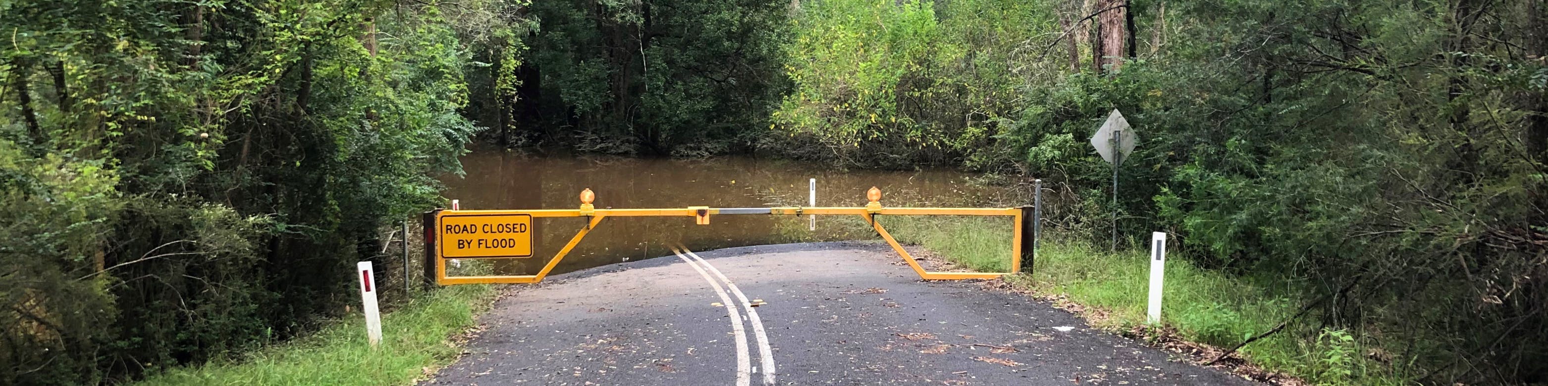 McClymonts Road Bridge Flood Gate Closed