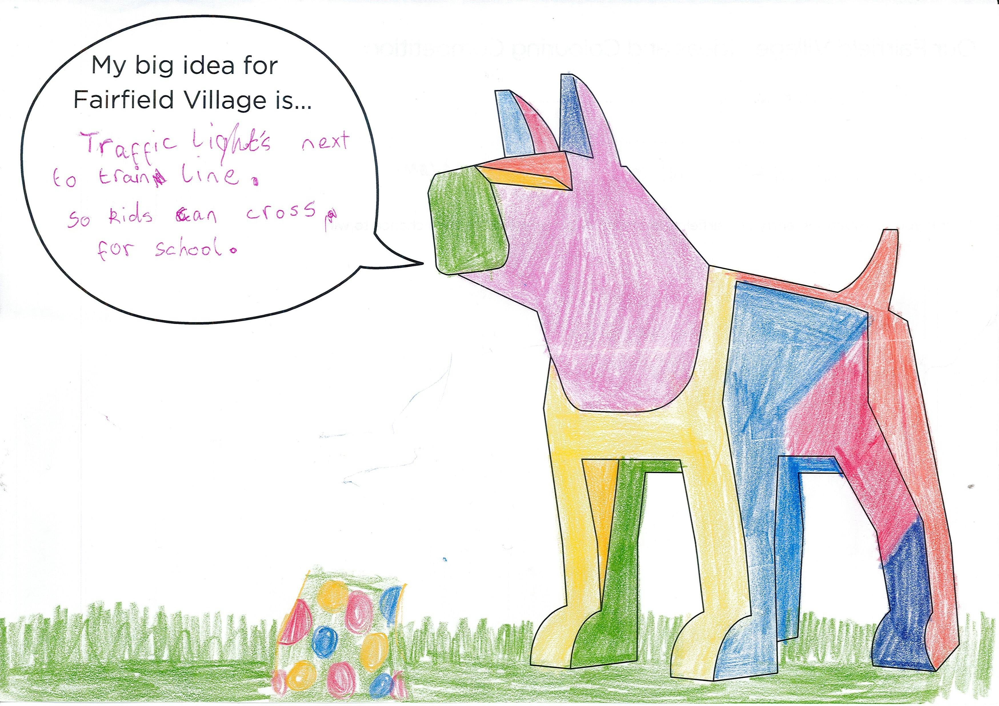 Winner in FIDO Ideas and Colouring Compeition, December 2016 - Mary Age 10