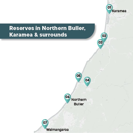 Reserves in Northern Buller, Karamea & surrounds