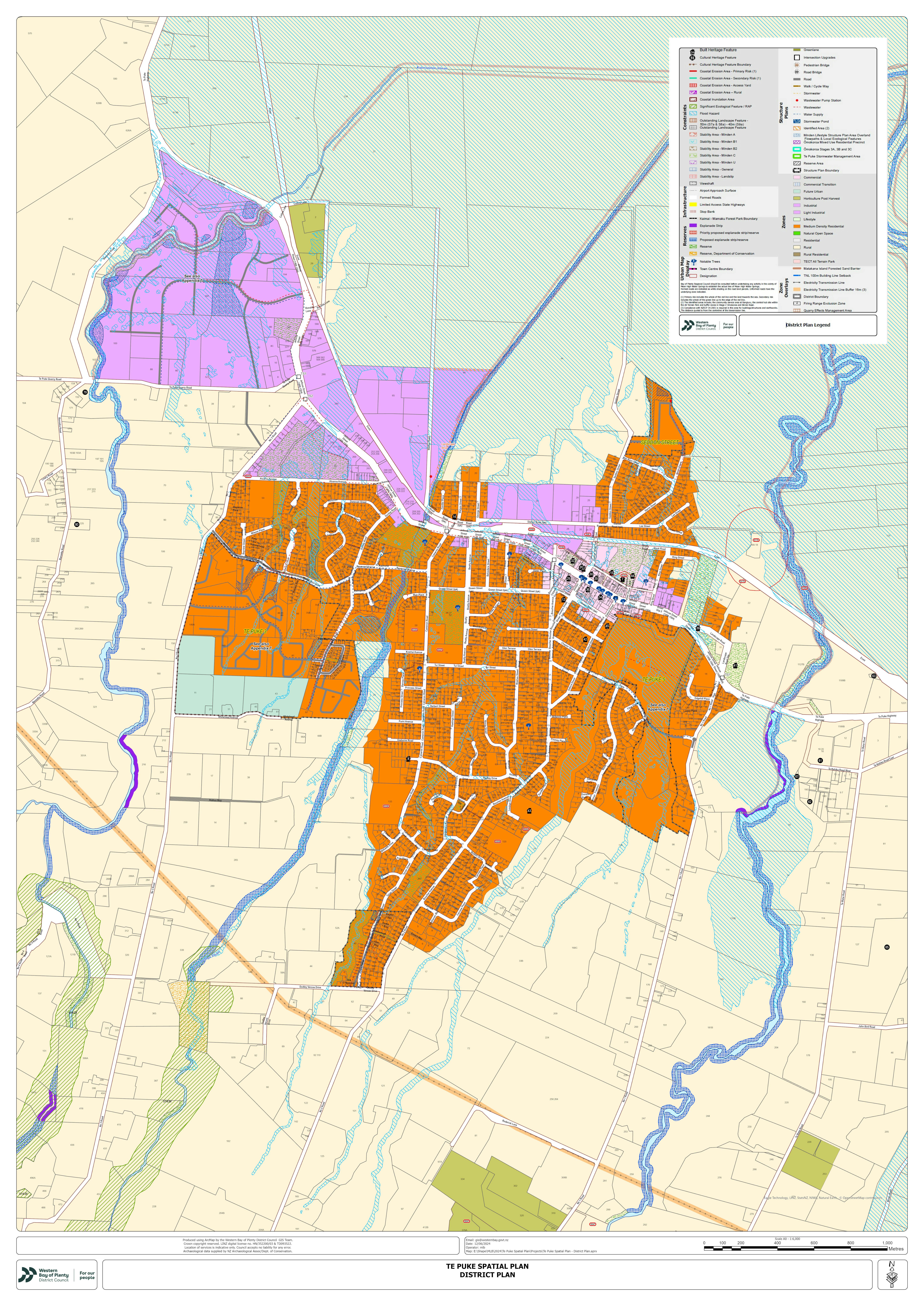 District Plan map - including Medium Density Residential Standards