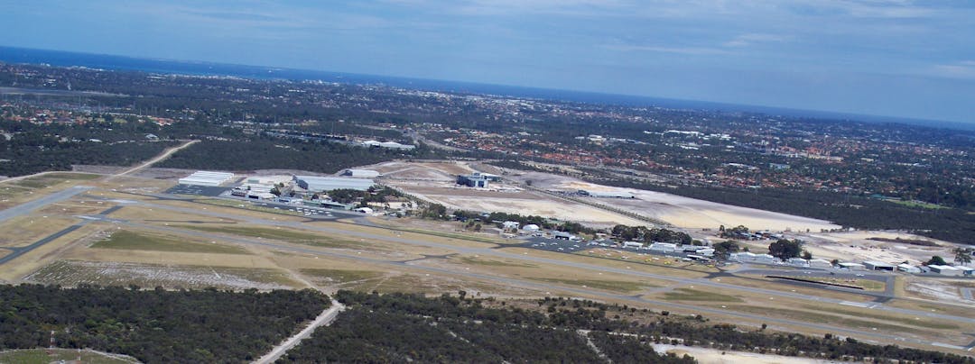 Aerial View of Jandakot Airport, WA, Australia