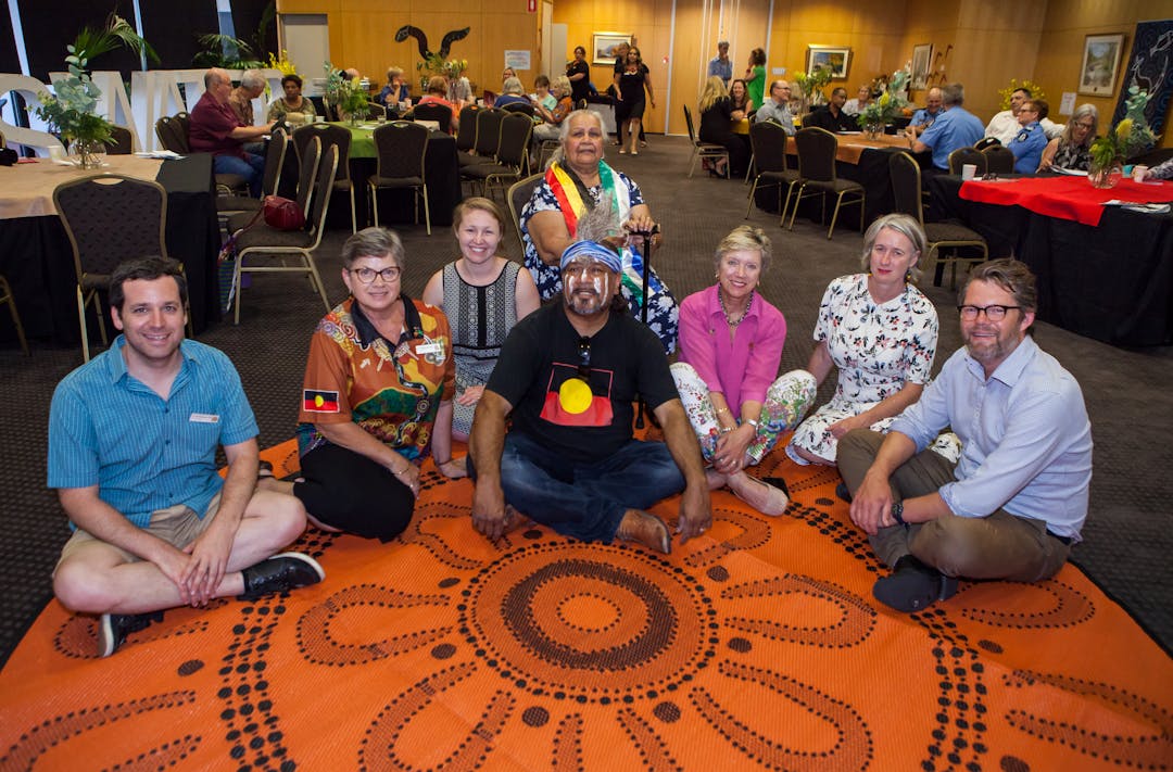 City of Bayswater Mayor and Councillors with Aboriginal Elder May McGuire and Whadjuk Noongar man, Vaughn McGuire.