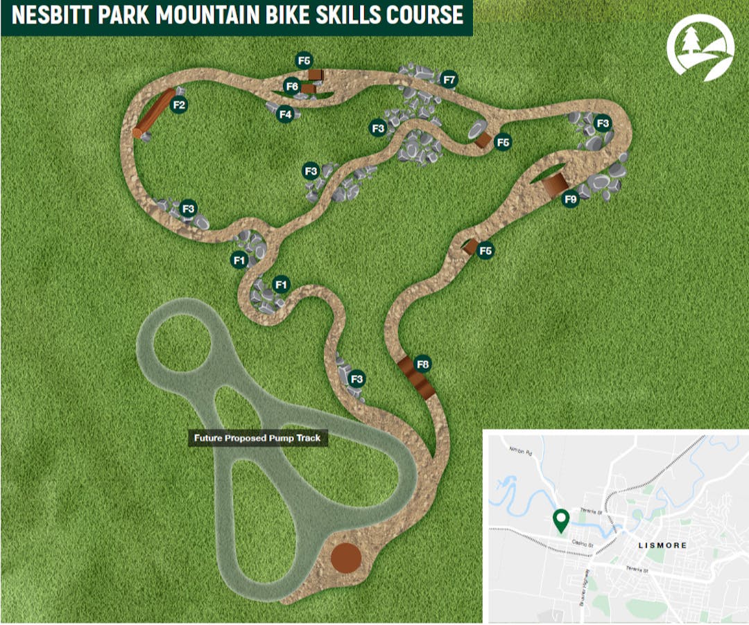 This is a conceptual design of the new mountain bike skills course.