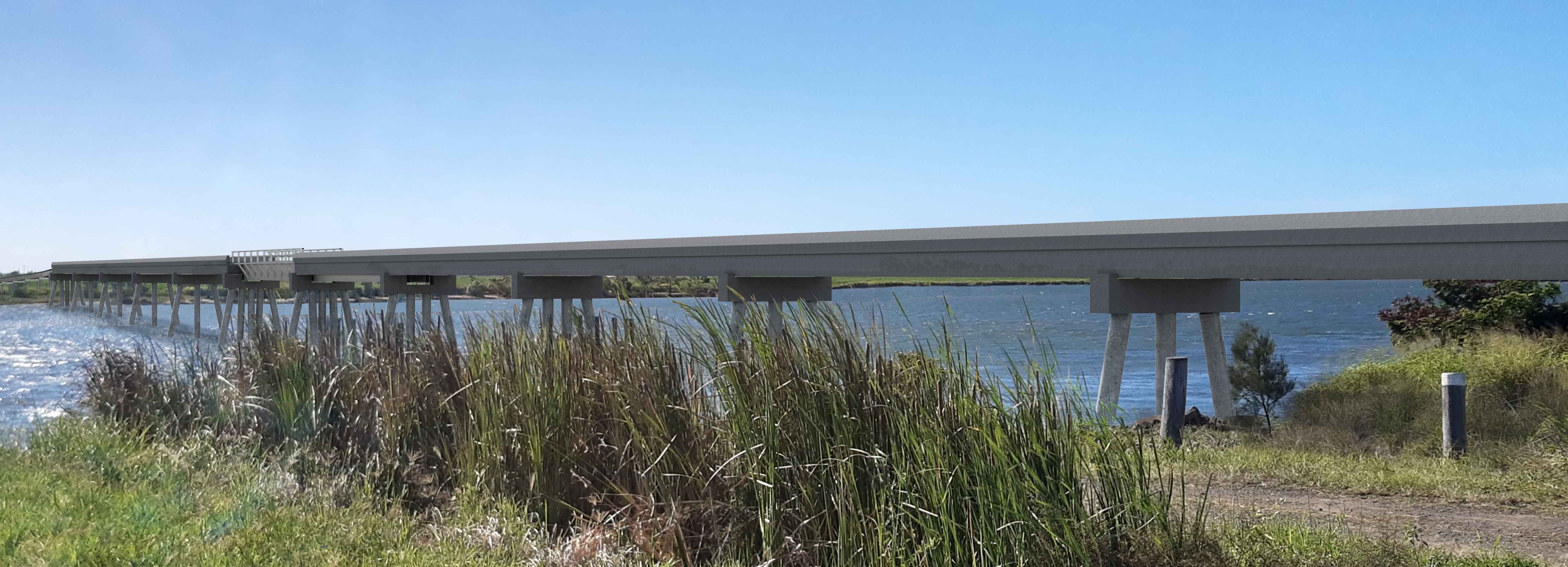 An artist's impression of the proposed new bridge