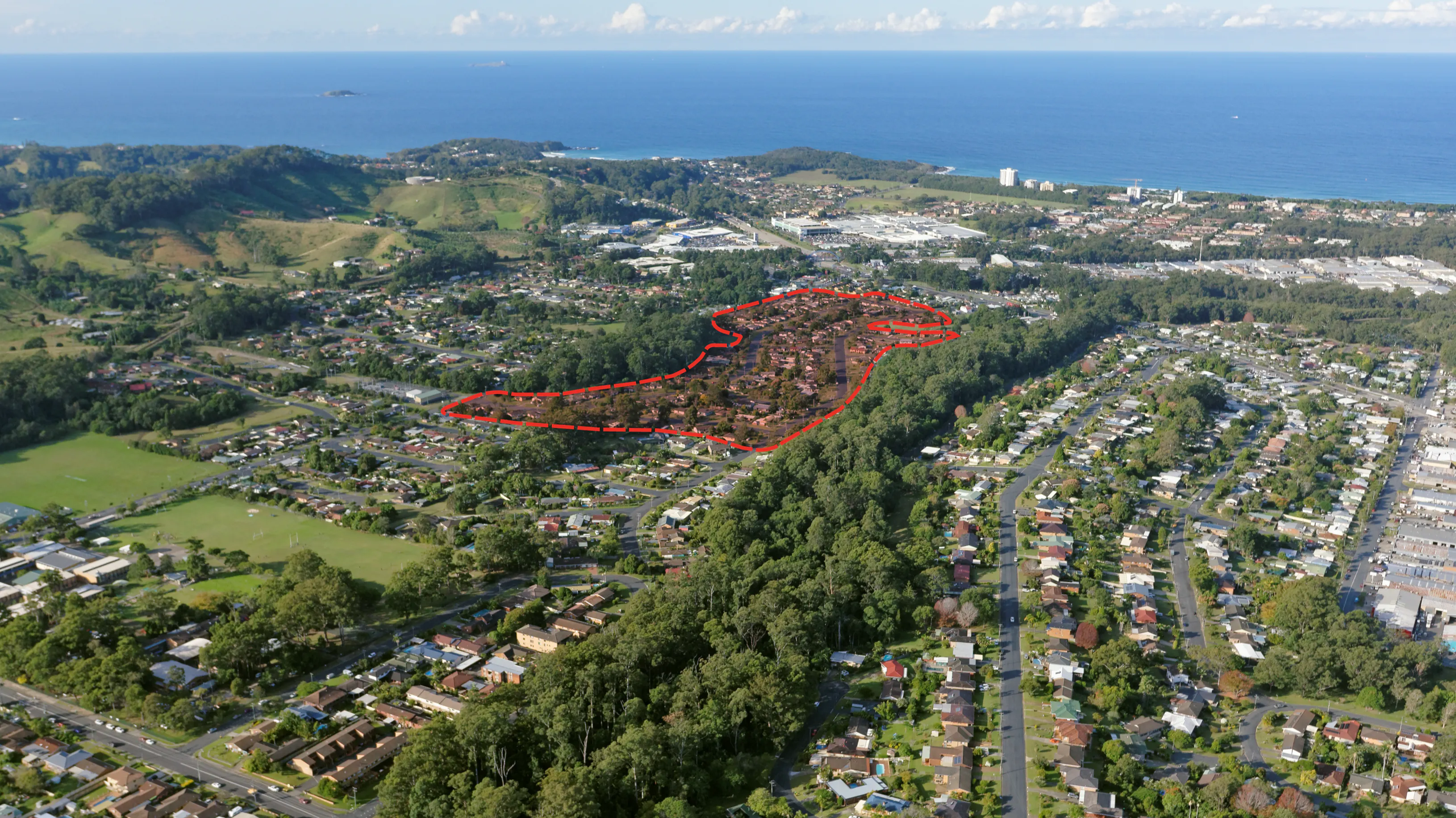 View of rural lands, Coffs Harbour