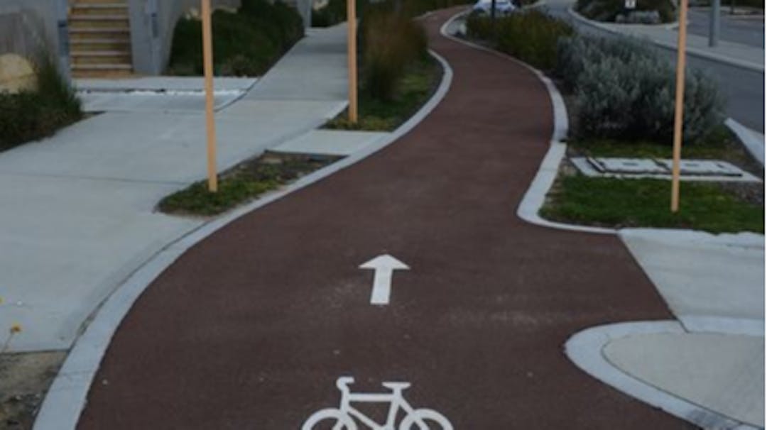 An example of a dedicated bike path.