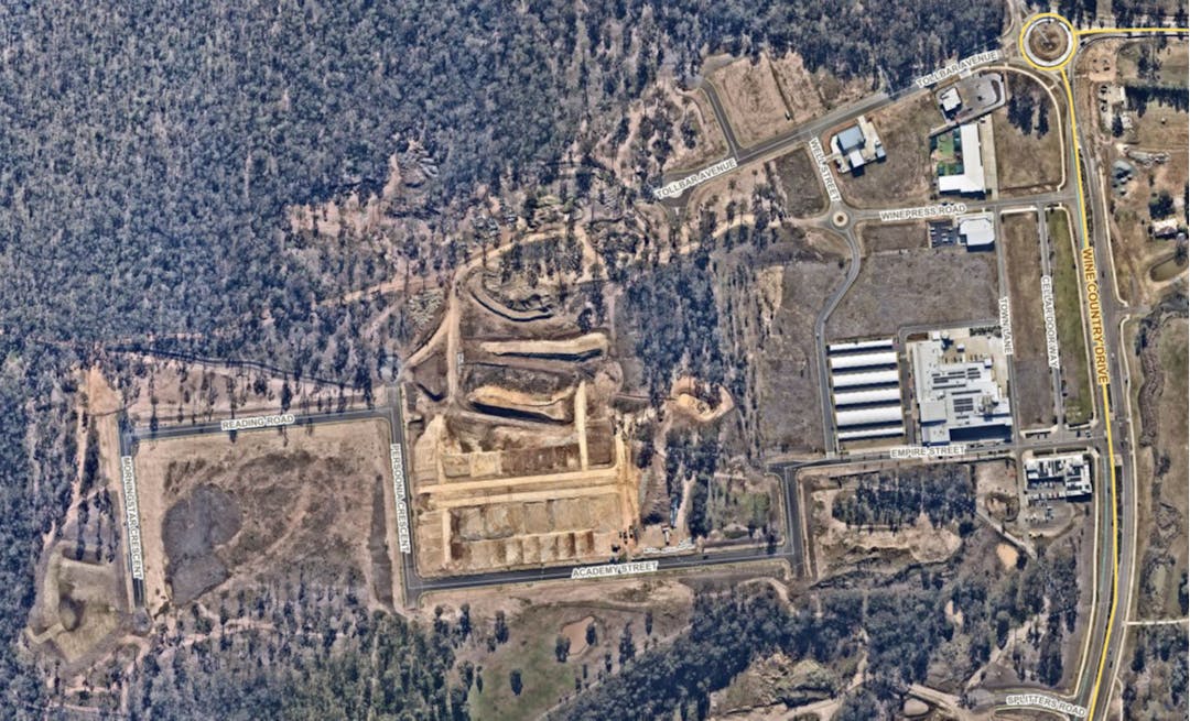 Streets and houses in Cessnock