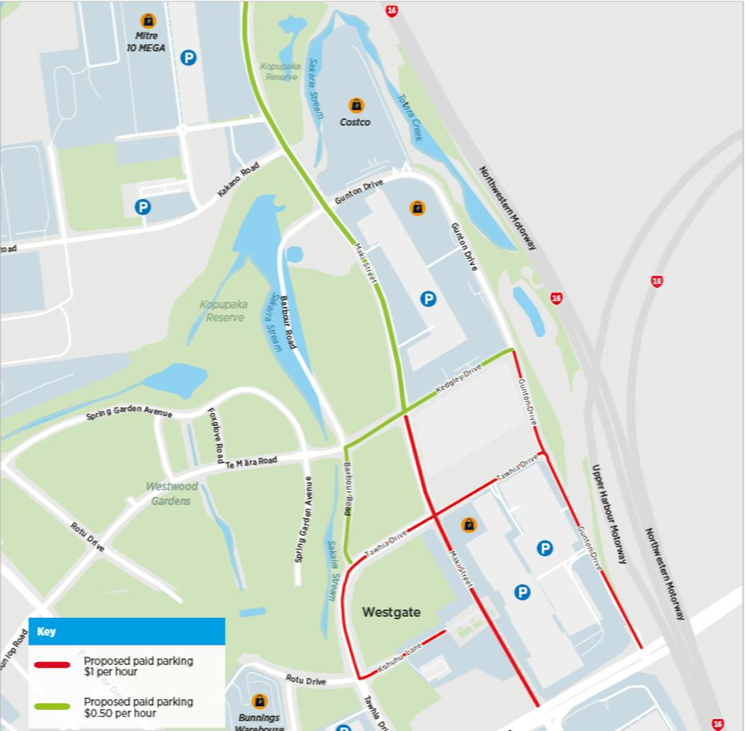 Parking changes, Westgate Have your say Auckland Transport