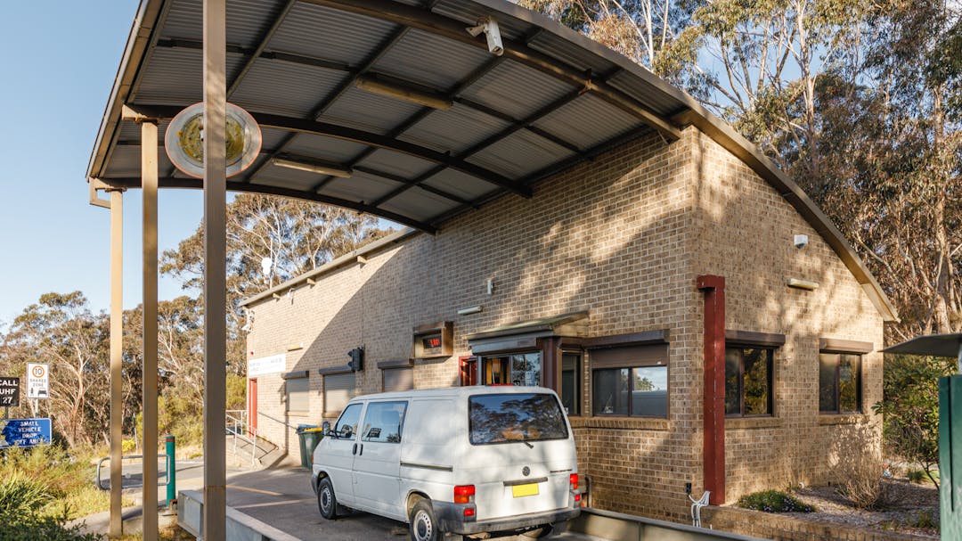The entrance to Katoomba Resource Recovery and Waste Management Facility (RRWMF)