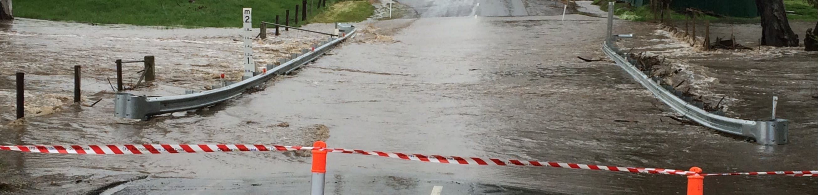 Flooding on a road