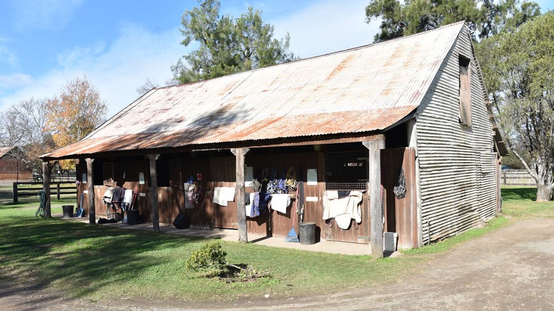 Image of historic timber slab barn