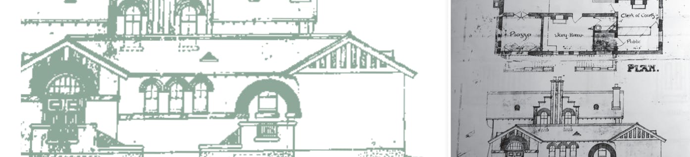 An image of the historic Omeo Justice Precinct building