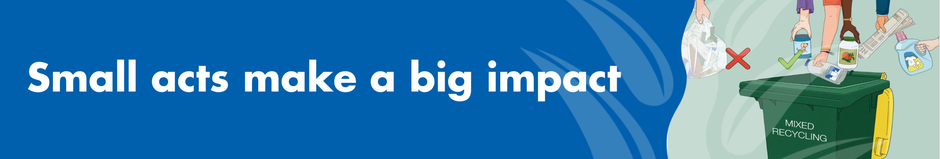 An image of household items that can and can't be recycled in council waste collection