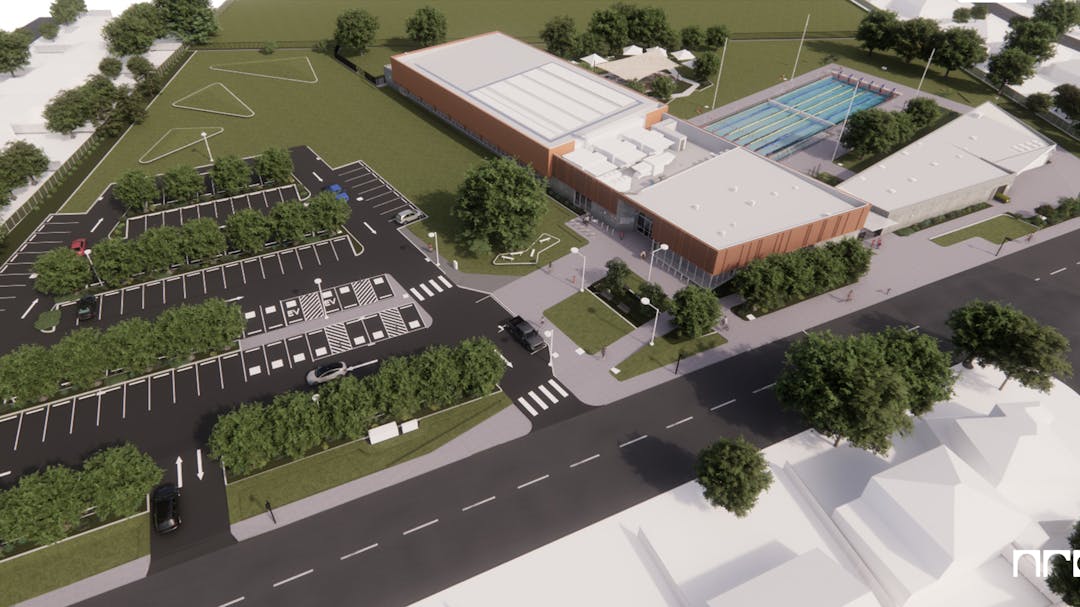Artist impression of the new Richmond Swimming Centre Exterior