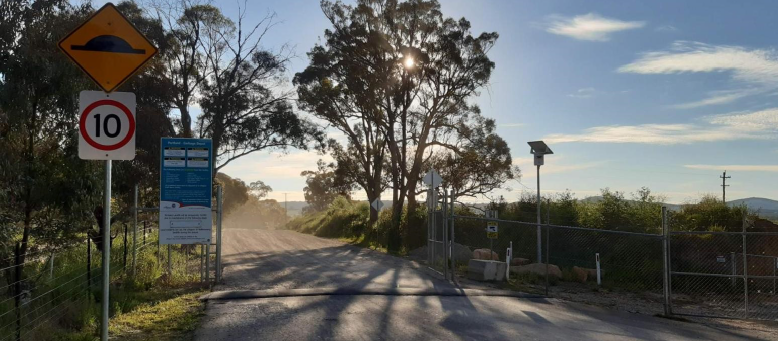 Entrance to Portland Garbage Depot. 