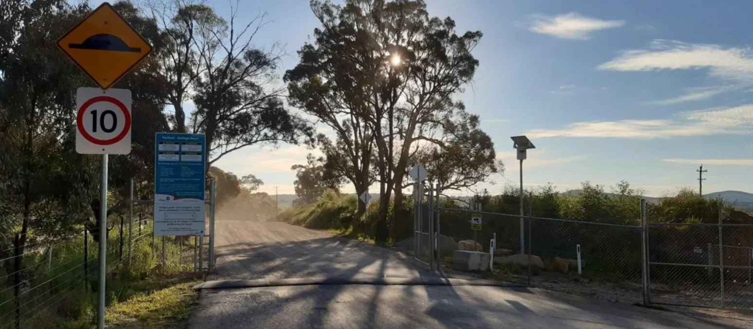 Entrance to Portland Garbage Depot. 