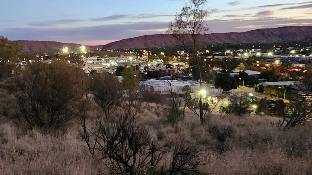 Alice Springs at sunset from ANZAC Hill