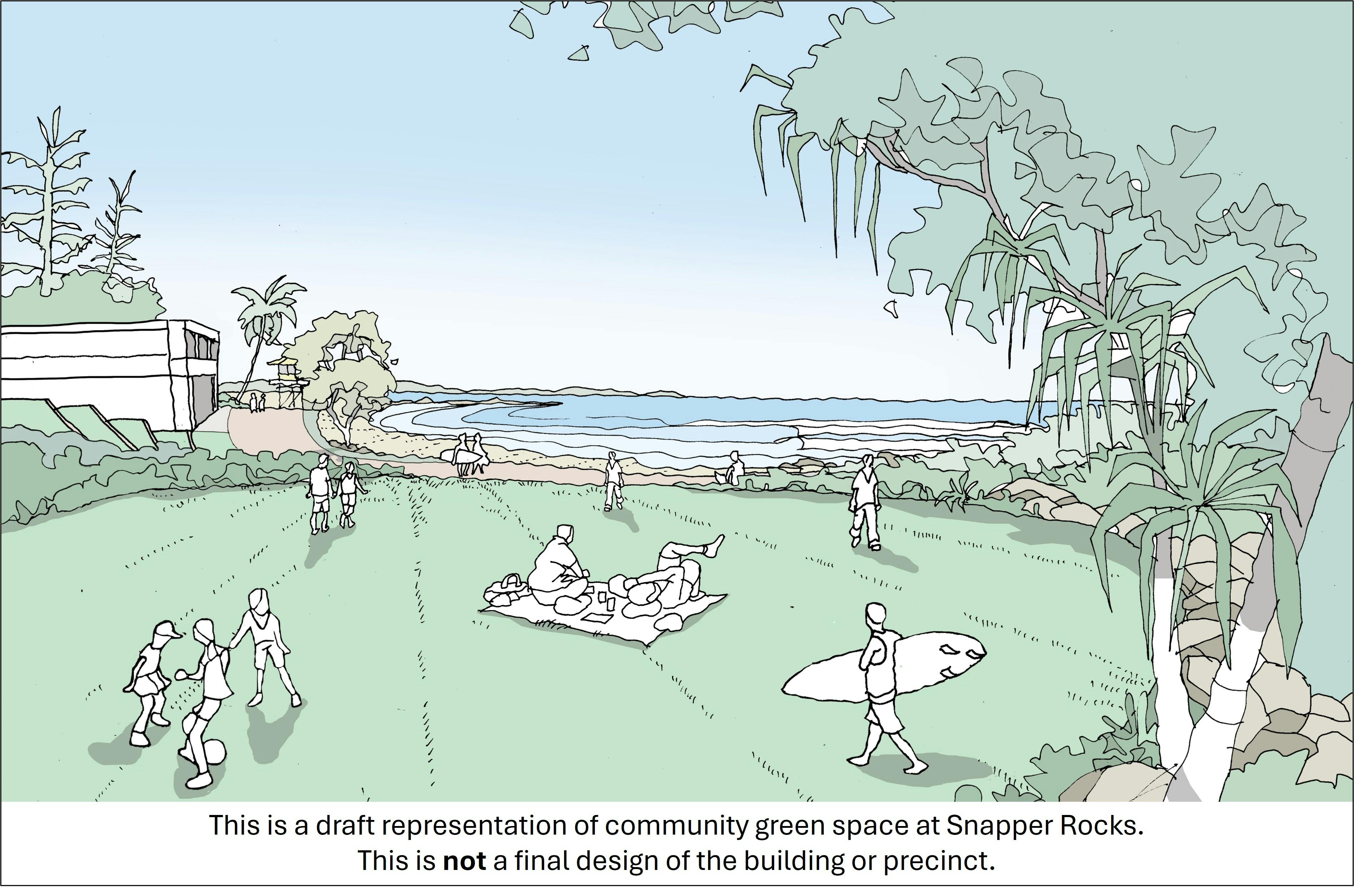 Sketch - Snapper Rocks foreshore park