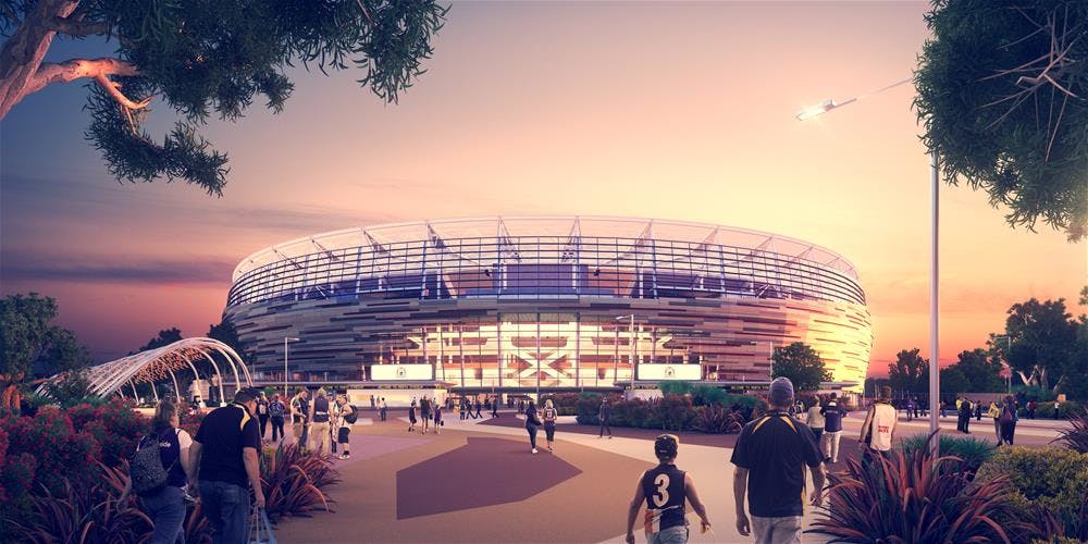 The New Perth Stadium And Sports Precinct From Stadium Station37476cb055b76ffab2a0ff0100ce4282